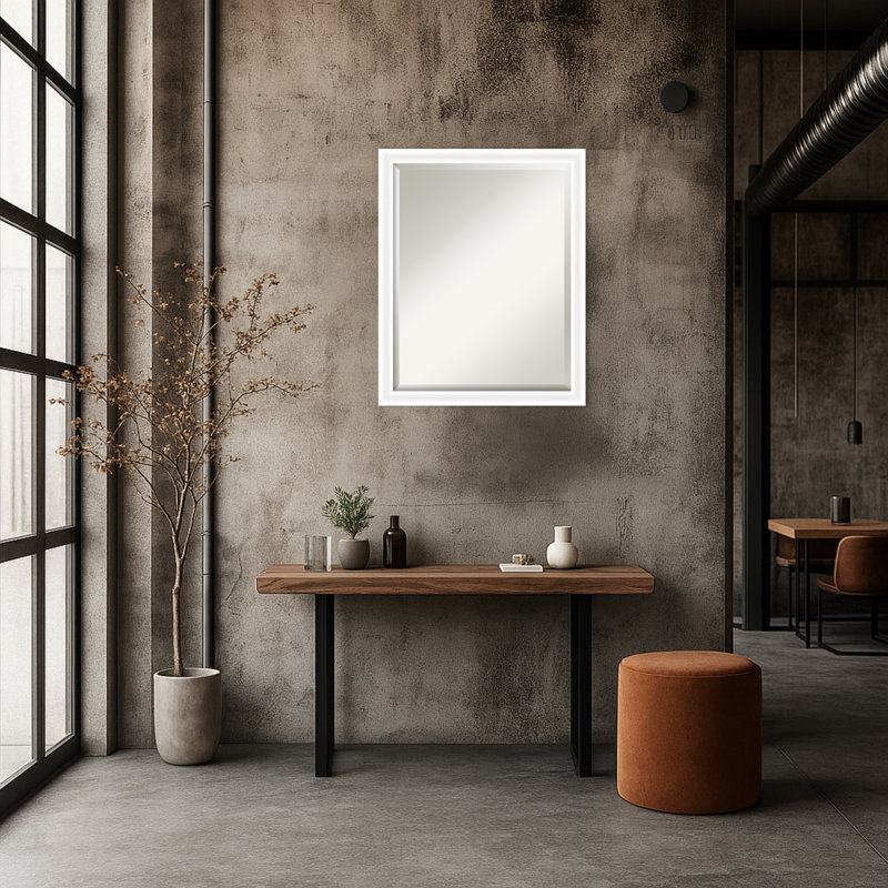 Miroir mural Oliver White, 25 po x 31 po, Blanc