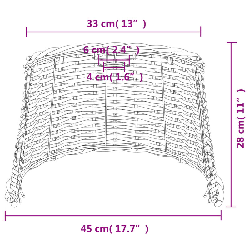 Chira Pendant Shade, 28cm H x 45cm W x 45cm D, Brown
