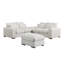 Canapé modulaire modulaire en mélange de lin avec repose-pieds - 2 coussins moelleux fonctionnels et élégants-567652726