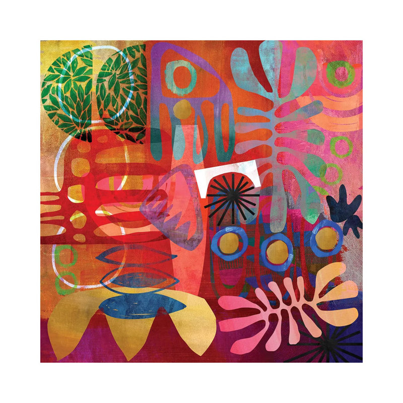«African Abstract» par Nikki Chu - reproduction, Toile tendue, H 37 po x l 37 po, Sans cadre