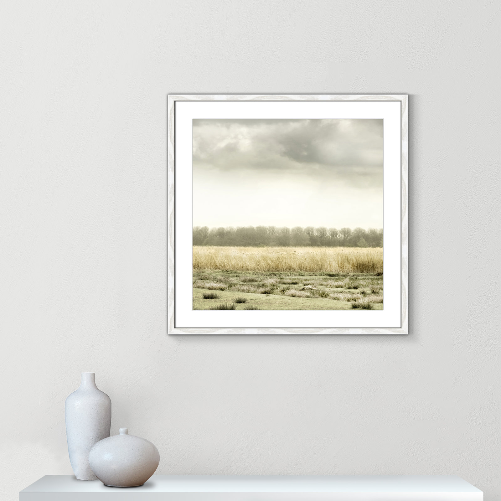 Henri "Meadowland" Print by Danita Delimont, 28.5" H x 28.5" W, White Wood Grain