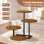 Présentoir à desserts rond en bois à 4 étages, support à cupcakes à étages avec structure en métal pour fêtes, anniversaires, mariages (1 pièce)