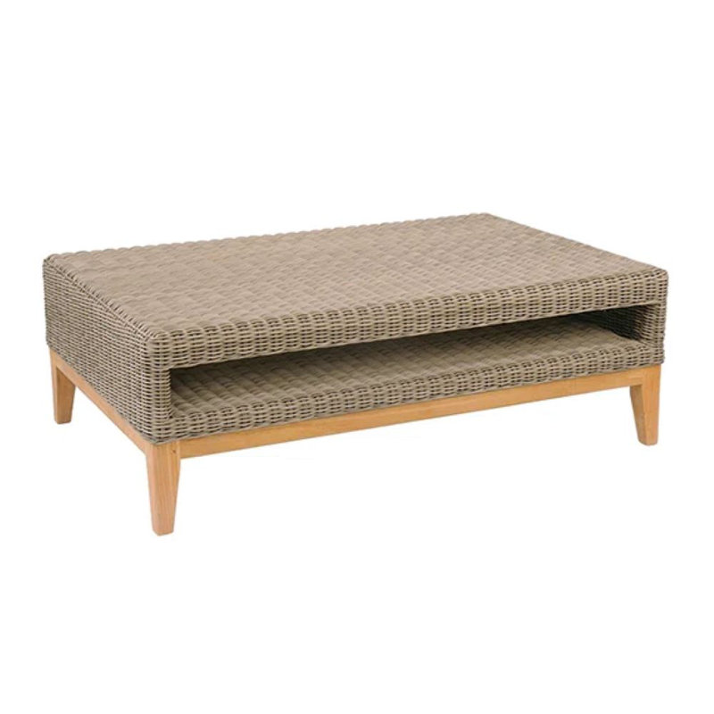 Frances Outdoor Teak Coffee Table, Willow