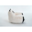 Cozy Panda - Inspired, 28,76 po de profondeur, ultra doux, mousse à haute résilience, sans accoudoirs, utilisation en blanc et noir, 11,19 po de hauteur, dossier à coussin déchiqueté
