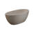55'' Solid Surface Freestanding Soaker Tub, Beige Shade, Resin Stone Construction, Overflow And Pop - Up Drain, Long Lasting Tough, Spacious For One Person, Ergonomic Curve, Smooth Delicate, Easy To