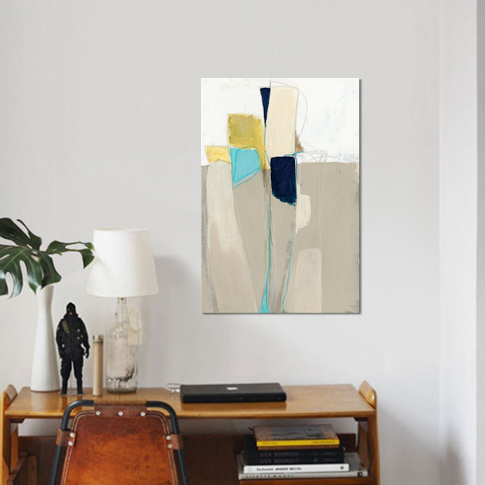 «Subset II», reproduction d'art sur toile tendue, H 48 po x l 32 po x P 1,5 po, Toile avec cadre noir, Pas de tapis