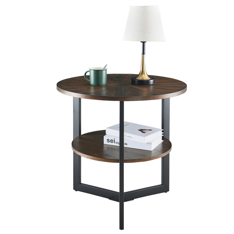 Huckle Frame End Table, Rustic Brown