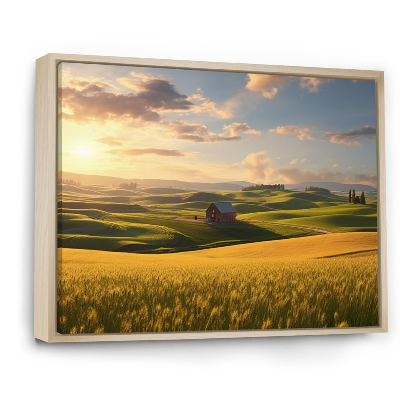 «Washington», art mural sur toile Washington, Cadre naturel flottant, H 12 po x l 20 po x P 1 po