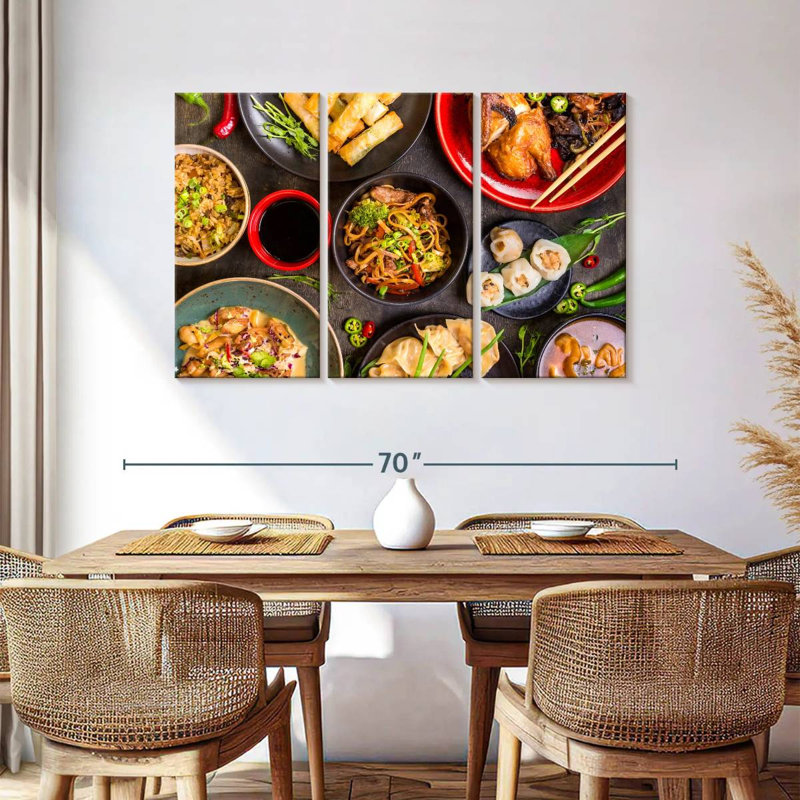 Yarlin Assorted Chinese Dishes, 36" H x 57" W