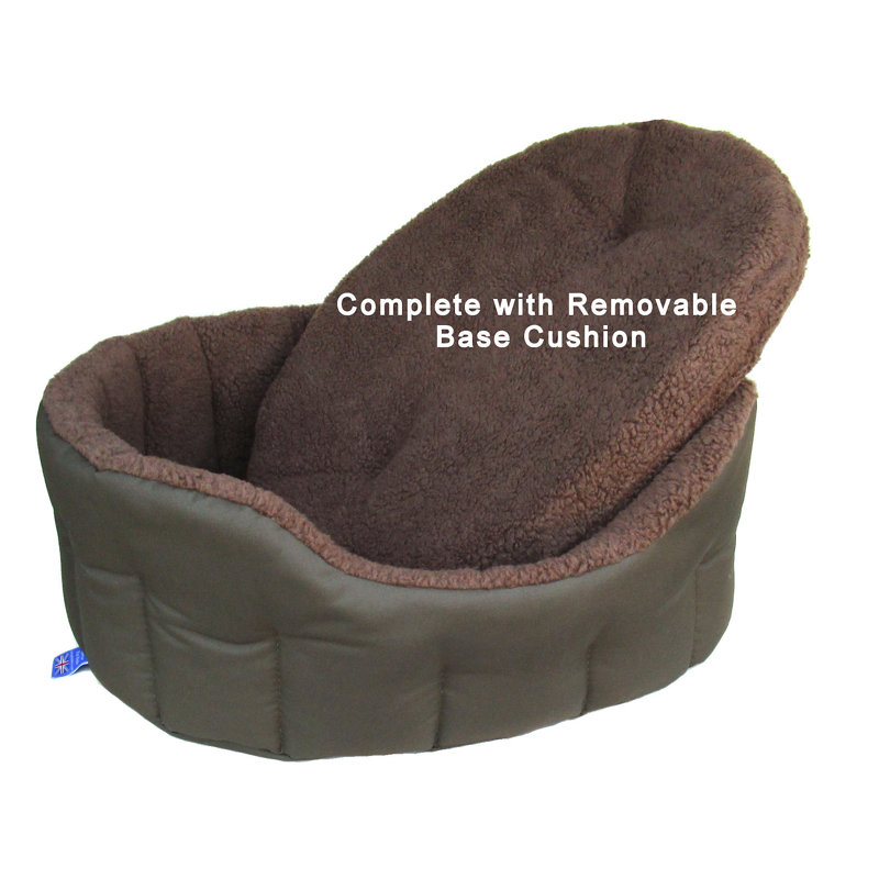 Comeau Polyester Pet Bed, Green/Mushroom, 20 H x 51 W x 41 D cm
