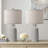Anazagene 24" Modern Gray Ceramic Table Lamp With 3-Way Dimmable Light For Bedroom And Living Room-819782916