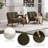 Modern Upholstered Accent Armchair Living Room Chair, Green Sherpa Fabric-153198346