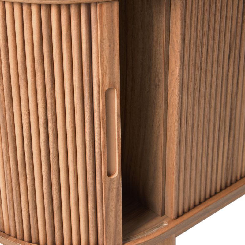 Meuble télé avec rangement ouvert Dragelin, Moka, 70"