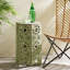  Table d'appoint 14 po, table d'appoint en métal avec découpe Sunburst pour patio ou salon, vert-1710799313-1710799312