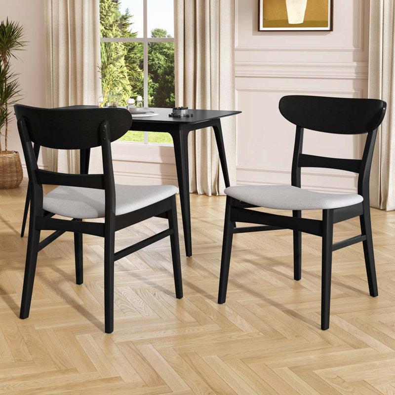 Wood Frame Dining Chair, Light Grey