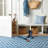 Elizabeth Navy Machine Printed Washable Rug-99319729