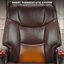 Fauteuil de direction Kinnls Jones avec ventilation par massage et chauffage, fauteuil de direction en cuir véritable de luxe-87358452