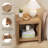 Farmhouse rectangle End Table with Open Shelf