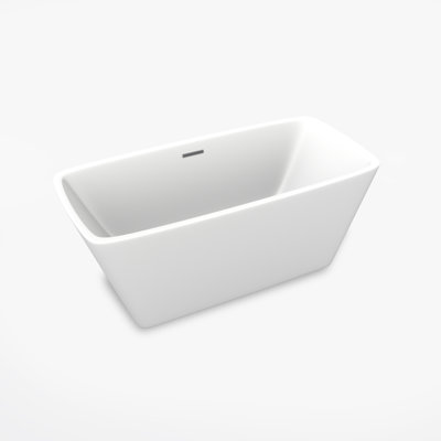Rosa 59'' x 28.35'' Soaking Acrylic Bathtub