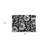 2' X 3' Black and Ivory Floral Washable Non Skid Indoor Outdoor Area Rug