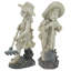 Ensemble de statue 2 jeunes jardiniers