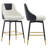 Full Back Upholstered Counter Stool With Metal Frame-992692664