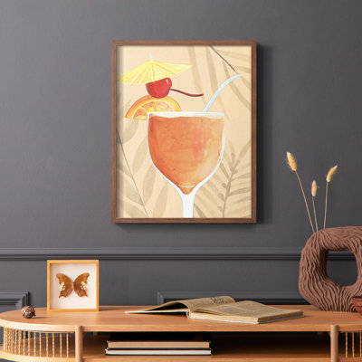 Tropical Cocktail I Framed Print - Solid Wood