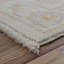 Tapis zone ivoire en laine 2 pi x 3 pi 3 po one-of-kind-noué la new age oushak Febbas