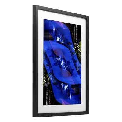 Ocean Drive Surrealism Framed Print Under Glass, design by Robin Vandenabeele
