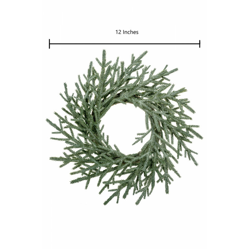 Couronne de sapin conifère scintillant 12 po Gricelda