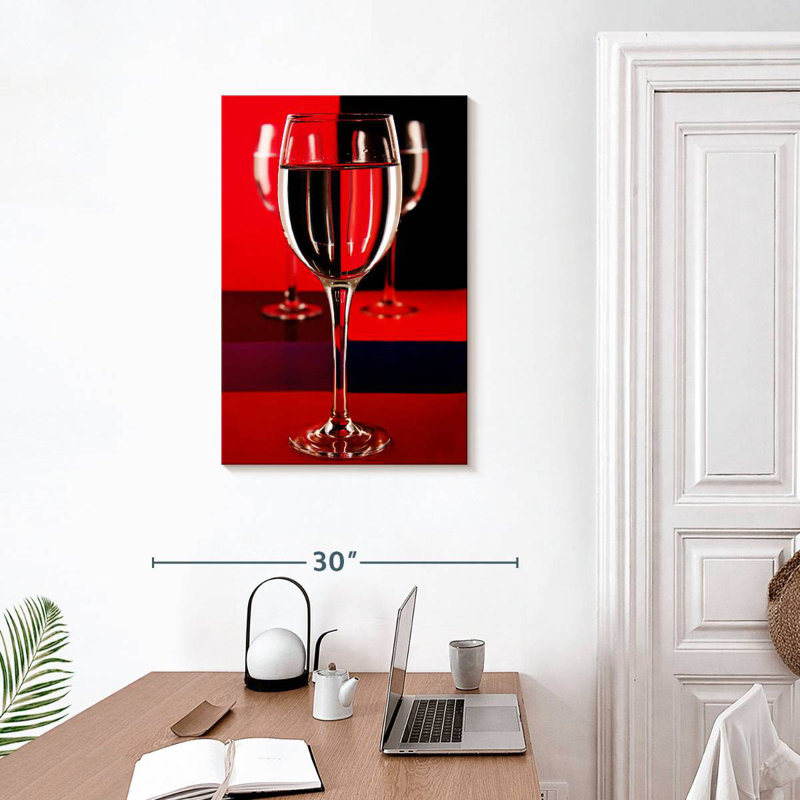 Yarlin Abstract Wine Glasses, 30" H x 20" W