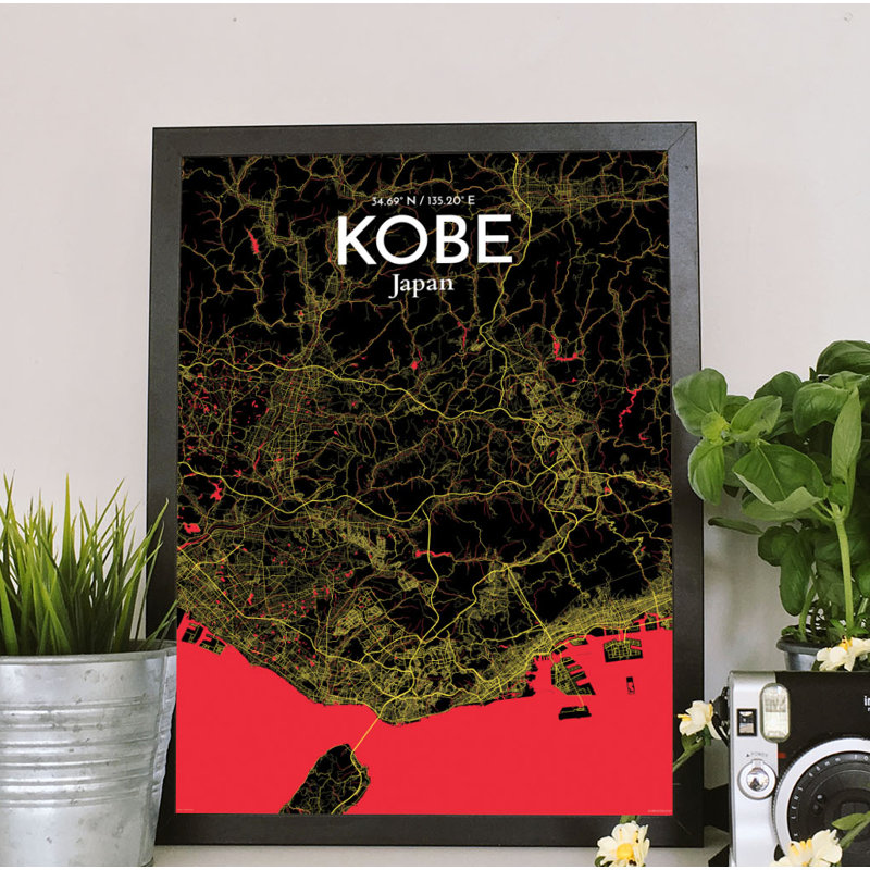Kobe - No Frame Print, 60.2 cm H x 27.9 cm W x 0.1 cm D