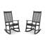 Chaises berçantes de patio en bois massif (ensemble de 2)-808577527