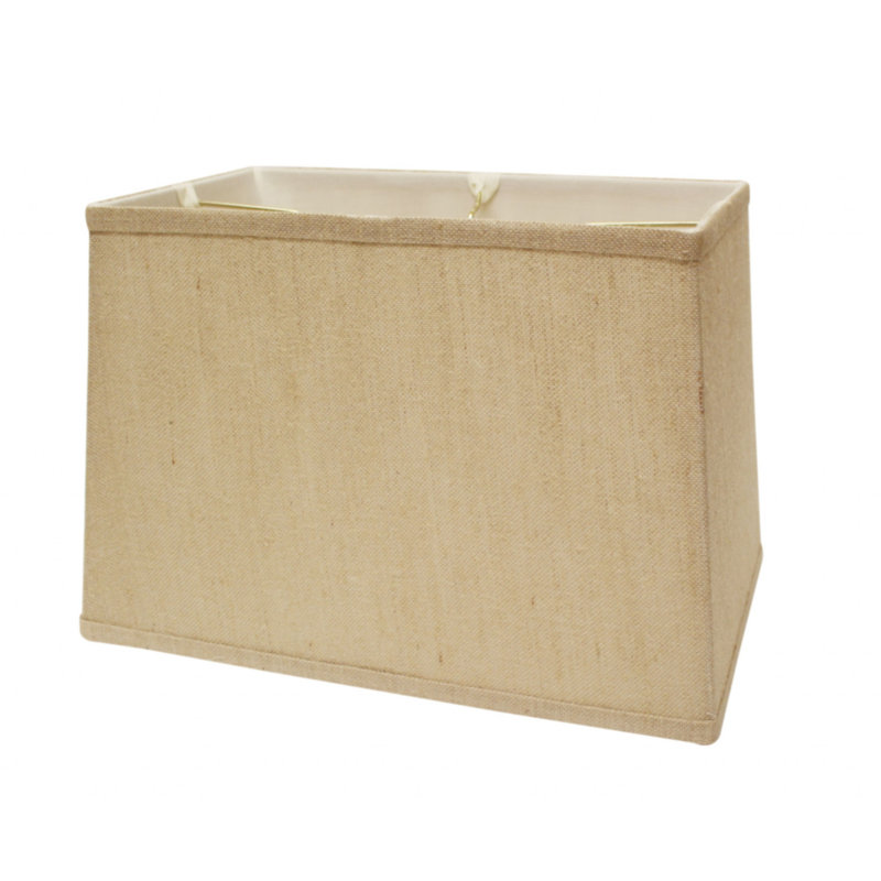 Golden Fiber Throwback Rectangle Burlap Lampshade, 11" H x 18" W x 11" D