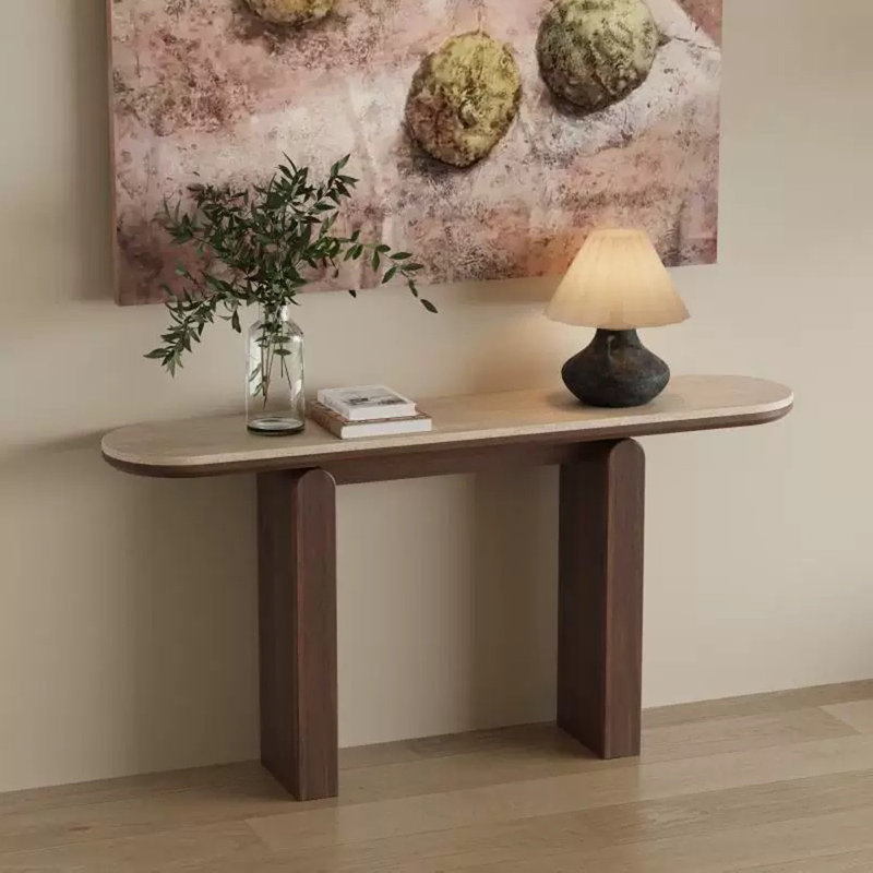 Console lisse et simple, Brun, H 33,46 po x l 47,24 po x P 13,78 po