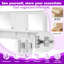 Grand miroir d'armoire à pharmacie mural de 55 pouces avec tablette ouverte et rangement réglable