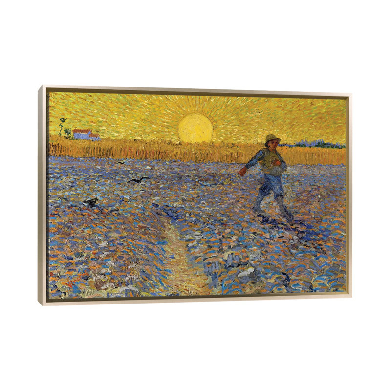 The Sower, C.1888 - reproduction d'art murale encadrée, H 18 po x l 26 po, Reproduction encadrée sans passe-partout