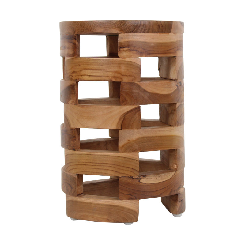 Charnessa Solid Wood End Table, Brown
