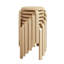 Ensemble de tabourets empilables en MDF de ton naturel