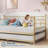 Twin Daybed – Gold, Lockable Casters, Heavy Duty-1428795383