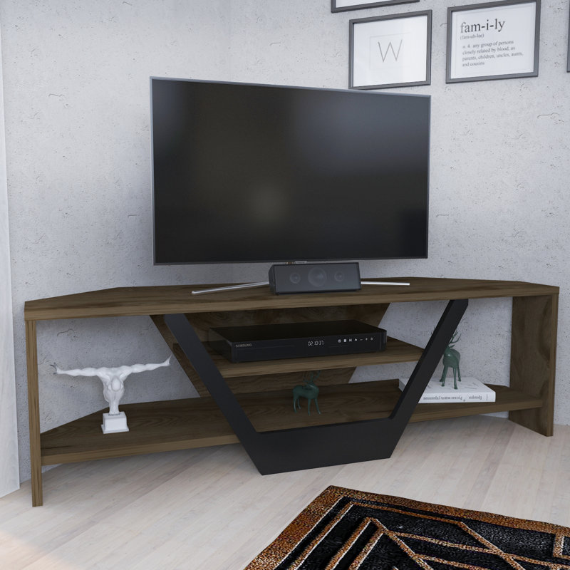 Mikula 35" Corner TV, Oud Oak/Black