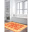 Tapis unique en laine noué à la main 2 pi 9 po x 4 pi 1 po nouvel âge Hadyn en rouge foncé / beige