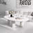 Minimalist Cloud Coffee Table - Curved Cashew Design, Compact Low-Height Centre Table for Living Room & Small Spaces