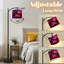 Lampe sur pied à arc avec abat-jour réglable Cocotiers tropicaux, plage, île, coloré, coucher de soleil, lampe sur pied, 3 températures de couleur, intensité variable, grand lampadaire avec interrupteur au pied pour la chambre à coucher