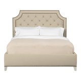 Audrey/Asher Queen Tufted Upholstered Low Profile Panel Bed