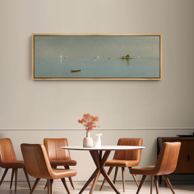 «Coastal Beach Tranquil Seascape Harbor Calm Nautical and Sky Landscape», reproduction d'art sur toile