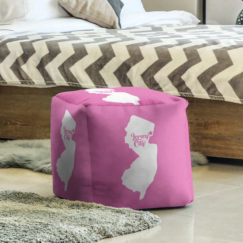 Repose-pieds cube jersey city new jersey, Rose