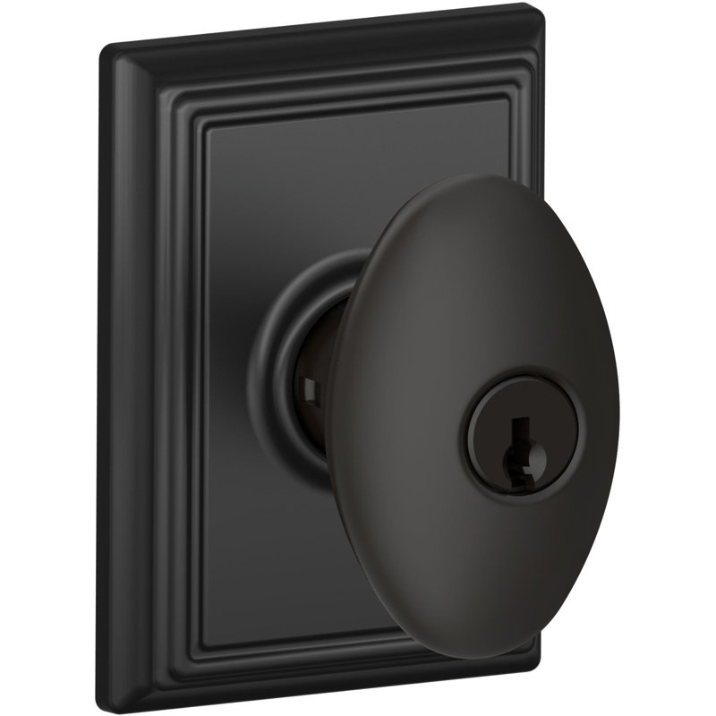 Siena Keyed (Entry) Door Knob, Matte Black