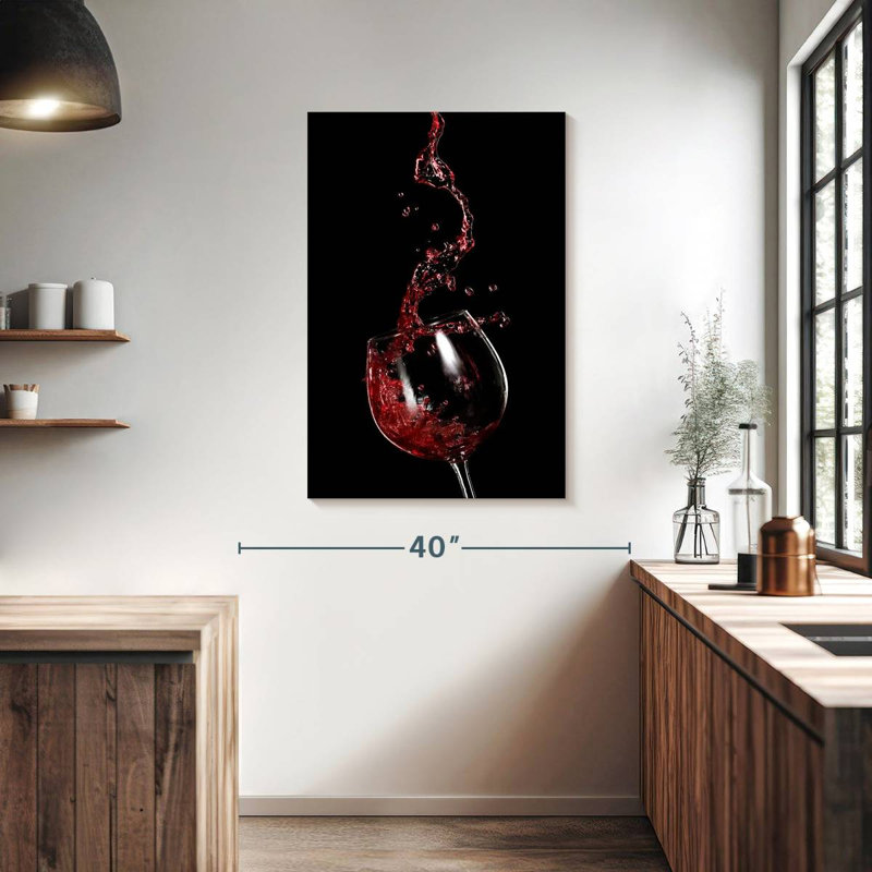 Yarlin Red Wine Splash, H 39 po x l 26 po