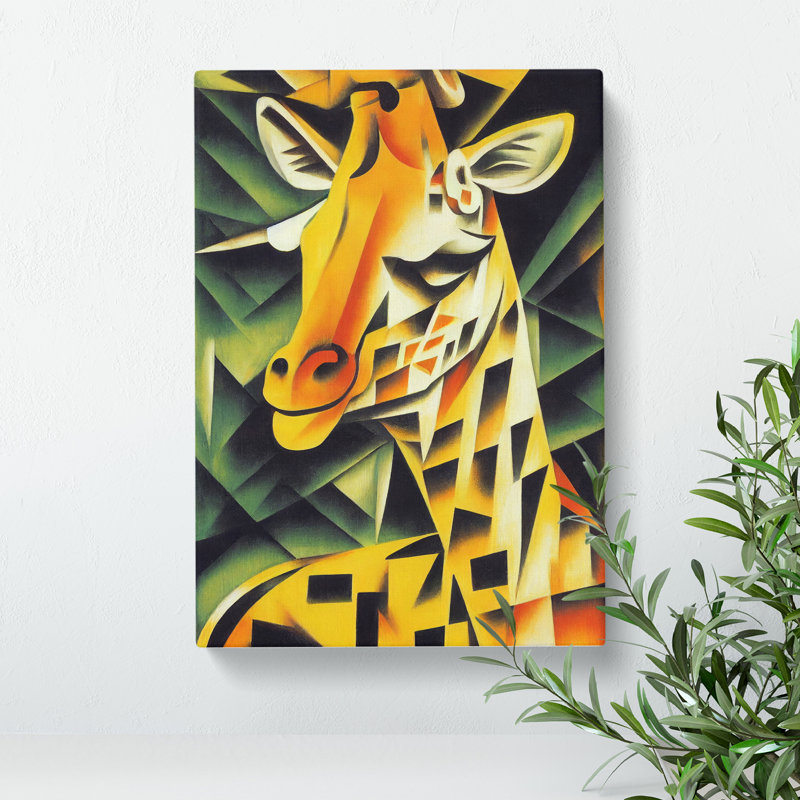Smiling Giraffe - Wrapped Canvas, 76cm H x 50cm W x 3cm D